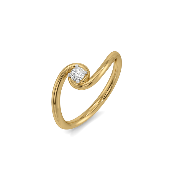 Twist of Light - Pure Gold Lab Diamond Ring