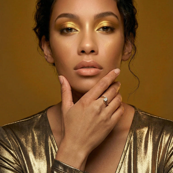 Twist of Light - Pure Gold Lab Diamond Ring