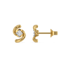 Twist of Light - Pure Gold Lab Diamond Stud Earrings