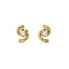 Twist of Light - Pure Gold Lab Diamond Stud Earrings