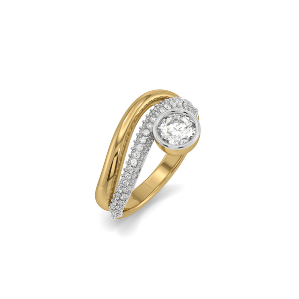 Draped in Gold - Pure Gold Lab Diamond Ring