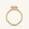 Lukson Halo Glow Gold Lab Grown Diamond Solitaire Ring