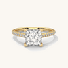 Lukson Poised Princess Pure Gold Lab Diamond Solitaire Ring