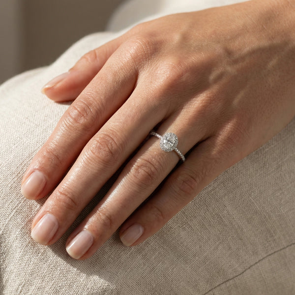 Moonlit Embrace - Pure Gold Lab Diamond Solitaire Ring