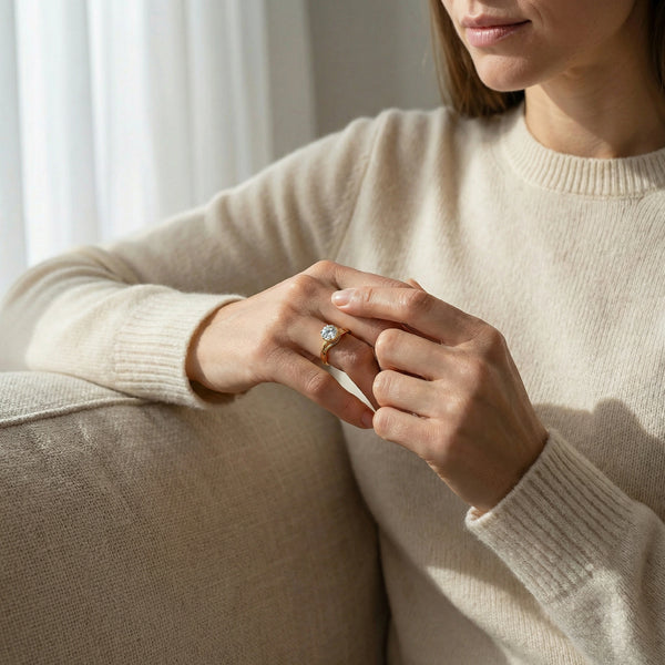 Dew Kissed - Pure Gold Lab Diamond Solitaire Ring