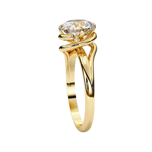 Dew Kissed - Pure Gold Lab Diamond Solitaire Ring
