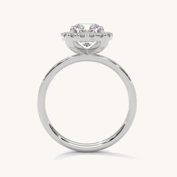 Lukson Cushion Glow Gold Lab Grown Diamond Solitaire Ring Online