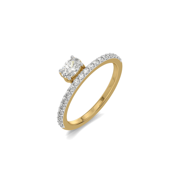 Oval Crest Lab Grown Diamond Ring