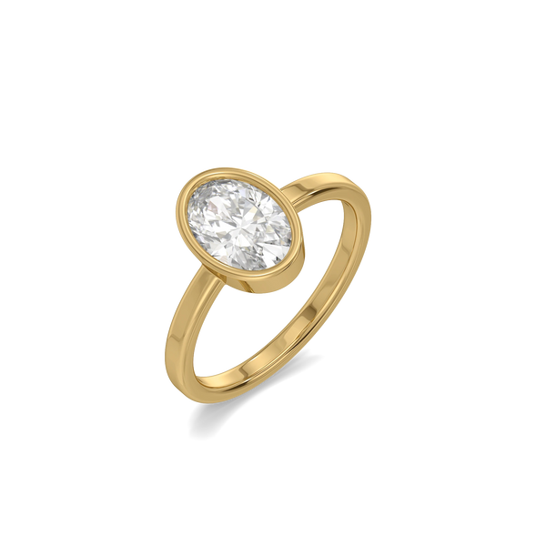 Oval Edge Lab Grown Diamond Ring