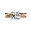 Lukson Rosé Knot Pure Gold Lab Grown Diamond Solitaire Ring