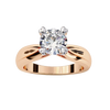Lukson Rosé Knot Gold Lab Grown Diamond Solitaire Ring