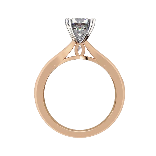Rosé Knot - Pure Gold Lab Diamond Solitaire Ring
