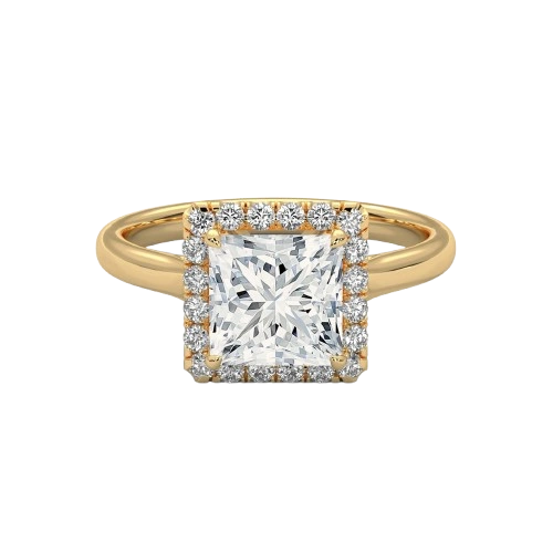 Lukson Princess Aura Pure Gold Lab Grown Diamond Solitaire Ring