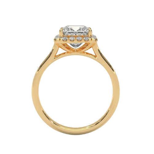 Princess Aura Pure Gold Lab Grown Diamond Solitaire Ring Online in India - Lukson