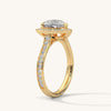 Blushing Heart Pure 14k Gold Lab Grown Diamond Solitaire Ring for Women - Lukson