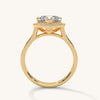 Blushing Heart Pure 14k Gold Lab Grown Diamond Solitaire Ring - Lukson