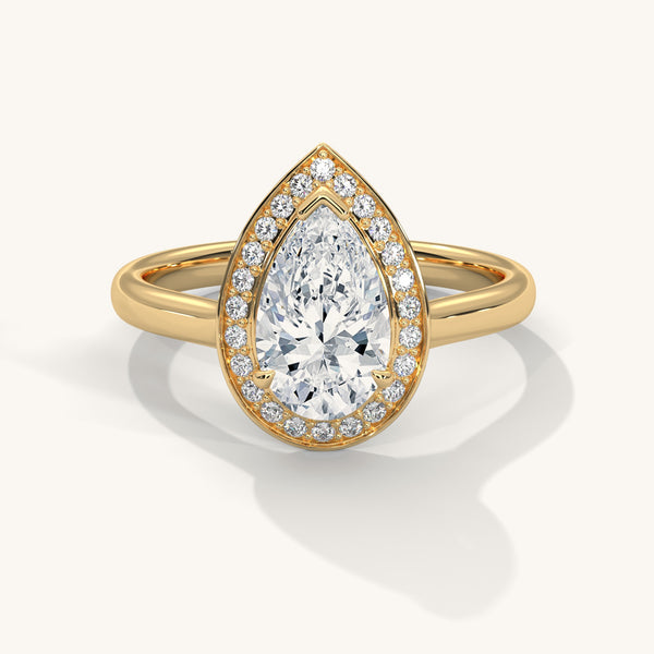 Lukson Pearlight Pure Gold Lab Grown Diamond Solitaire Ring