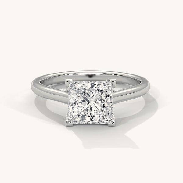 Lukson Snow Princess Pure Gold Lab Grown Diamond Solitaire Ring