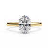 Lukson Sunray Oval Pure Gold Lab Grown Diamond Solitaire Ring Online