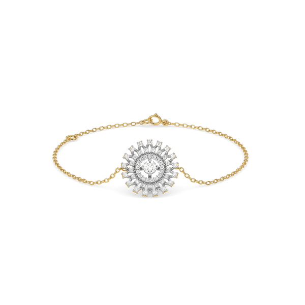 Moonlace Majesty Pure Gold Lab Diamond Bracelet - Front view