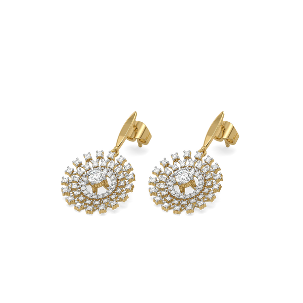 Lukson Moonlace Majesty 14K Gold Lab Grown Diamond Solitaire Earrings