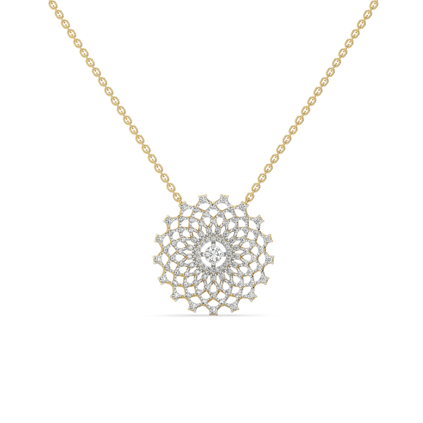 Lukson Moonlace Majesty - Pure Gold Lab Grown Diamond Solitaire Necklace
