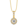 Encircled Solitaire - Pure Gold Lab Diamond Pendant