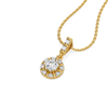 Encircled Solitaire - Pure Gold Lab Diamond Pendant