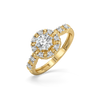 Lukson Encircled Solitaire Pure Gold Lab Grown Diamond Ring