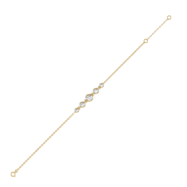 Solitaire Drops - Pure Gold Lab Diamond Bracelet