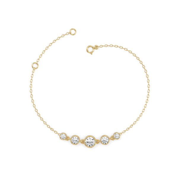 Solitaire Drops - Pure Gold Lab Diamond Bracelet