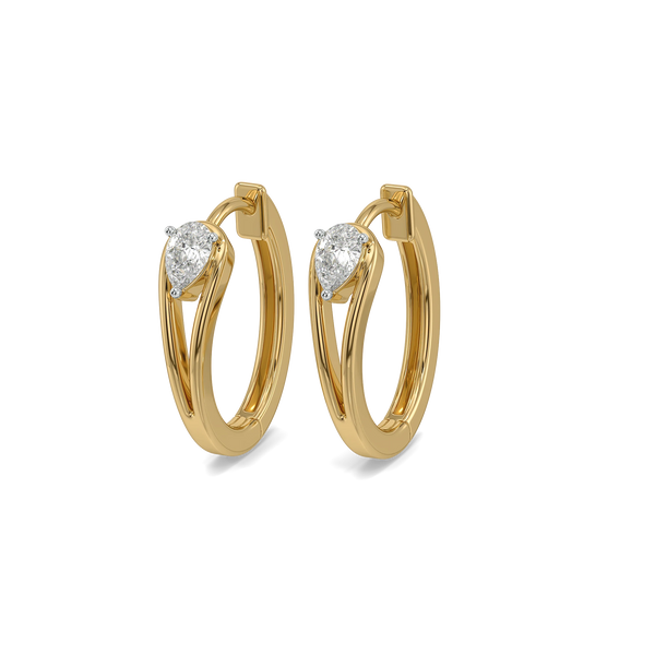 Pear Nest Lab Grown Diamond Hoops