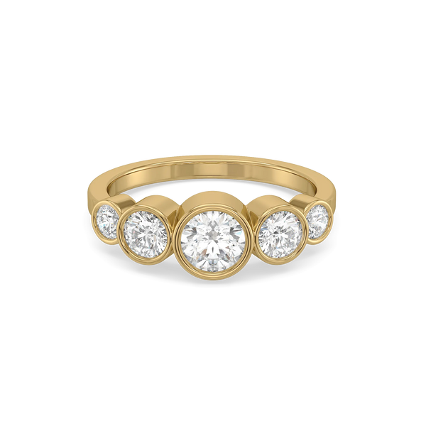 Lukson Solitaire Drops Pure Gold Lab Diamond Ring Online