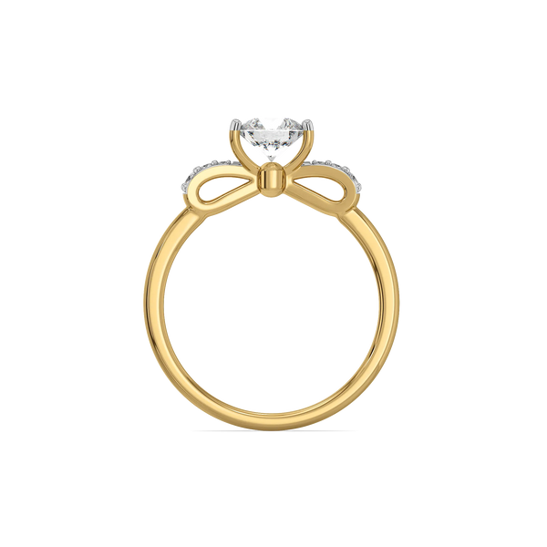 Solitaire Knot - Pure Gold Lab Diamond Ring