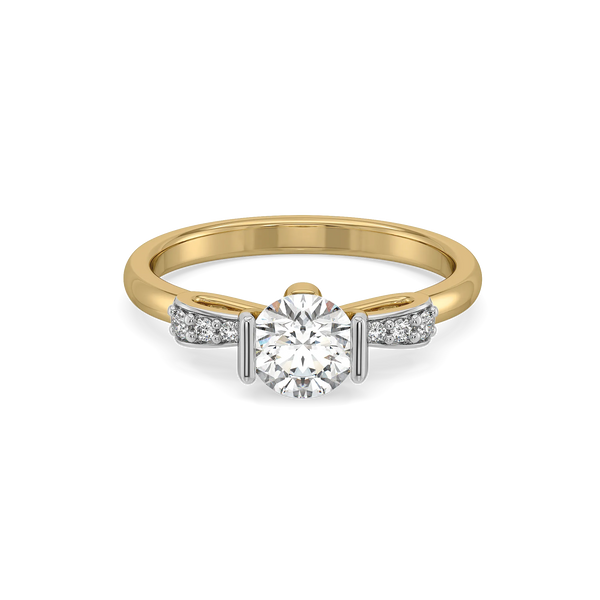 Solitaire Knot - Pure Gold Lab Diamond Ring