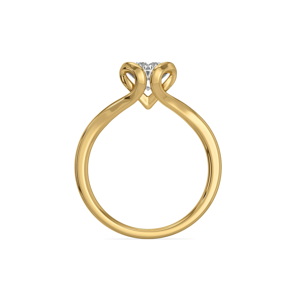 Lukson Solitaire Heart 14K Gold Lab Grown Diamond Ring Online