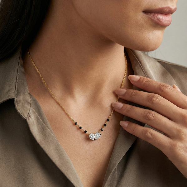 Soul Promise - Pure Gold Lab Grown Diamond Mangalsutra Necklace - Lukson