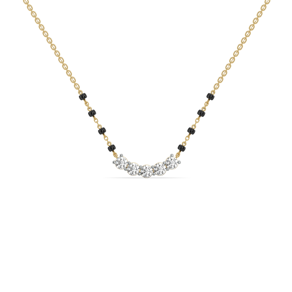 Lukson Arc of Love - Pure Gold Lab Grown Diamond Mangalsutra Necklace