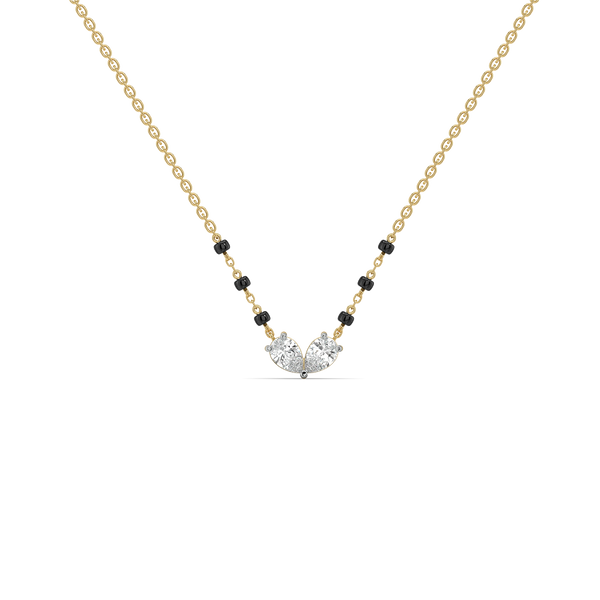 Lukson Twin Flame - Pure Gold Lab GrownDiamond Mangalsutra Necklace