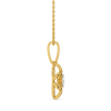 Floral Loop -Pure Gold Lab Diamond Pendant