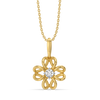 Floral Loop -Pure Gold Lab Diamond Pendant