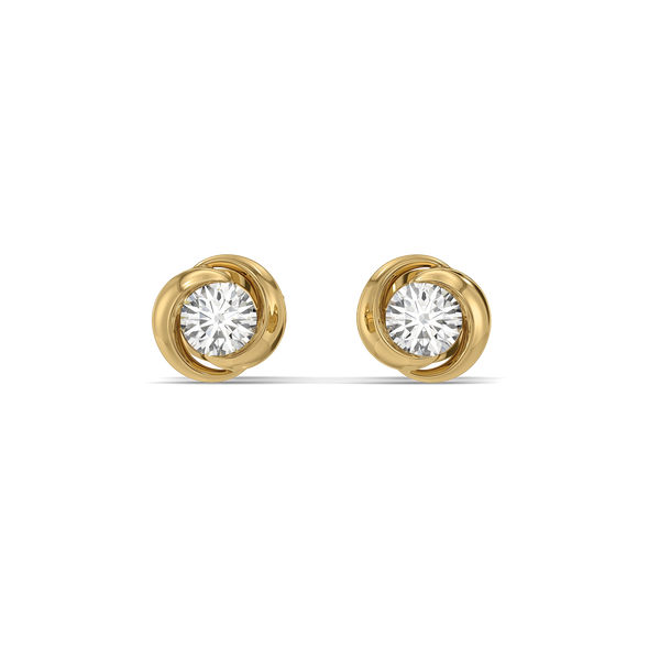 Cosmic Orbital - Pure Gold Lab Diamond Earrings