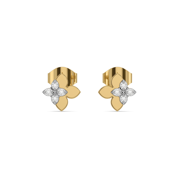 Jasmine Petals - Pure Gold Lab Diamond Earrings