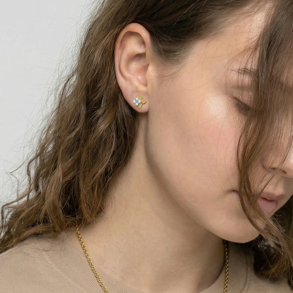 Jasmine Petals - Pure Gold Lab Diamond Earrings