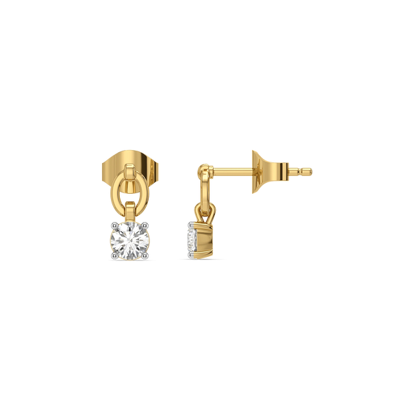 Unity Link - Pure Gold Lab Diamond Drop Earrings