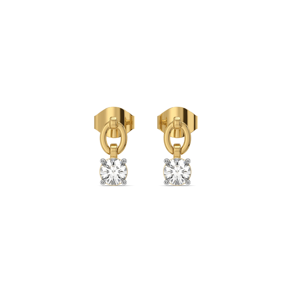 Unity Link - Pure Gold Lab Diamond Drop Earrings