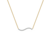 Ethereal Curve - Pure Gold Lab Diamond Necklace