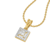 Framed Brilliance - Pure Gold Lab Diamond Pendant