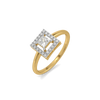 Framed Brilliance - Pure Gold Lab Diamond Solitaire Ring
