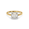 Framed Brilliance - Pure Gold Lab Diamond Solitaire Ring